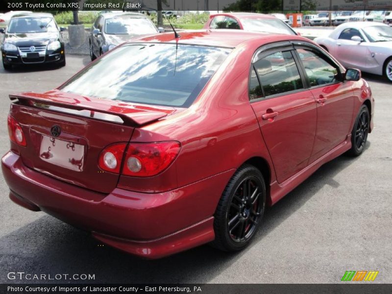 Impulse Red / Black 2005 Toyota Corolla XRS