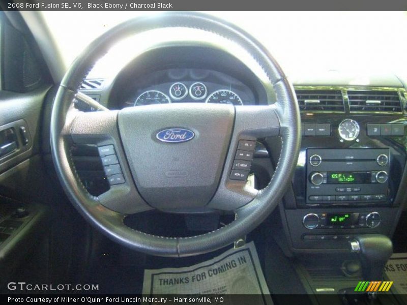 Black Ebony / Charcoal Black 2008 Ford Fusion SEL V6