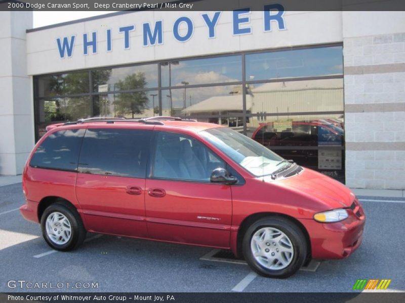Deep Cranberry Pearl / Mist Grey 2000 Dodge Caravan Sport