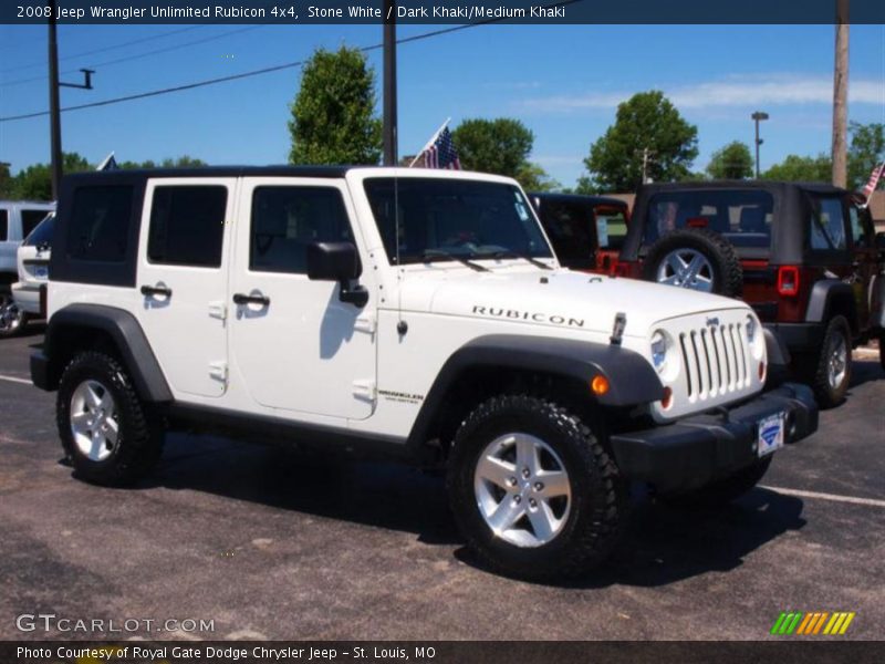 Stone White / Dark Khaki/Medium Khaki 2008 Jeep Wrangler Unlimited Rubicon 4x4