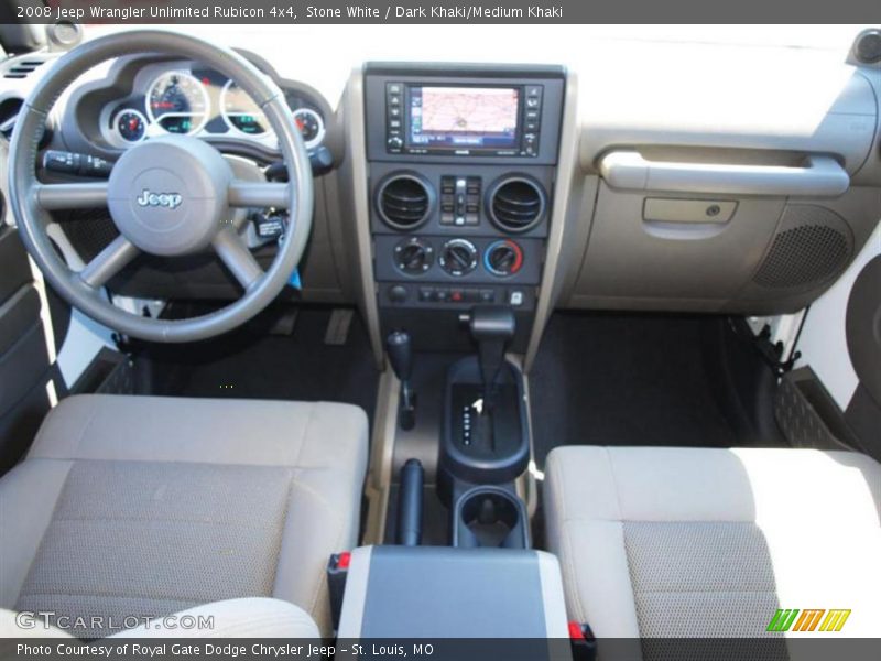 Stone White / Dark Khaki/Medium Khaki 2008 Jeep Wrangler Unlimited Rubicon 4x4