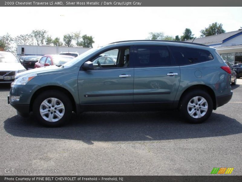 Silver Moss Metallic / Dark Gray/Light Gray 2009 Chevrolet Traverse LS AWD