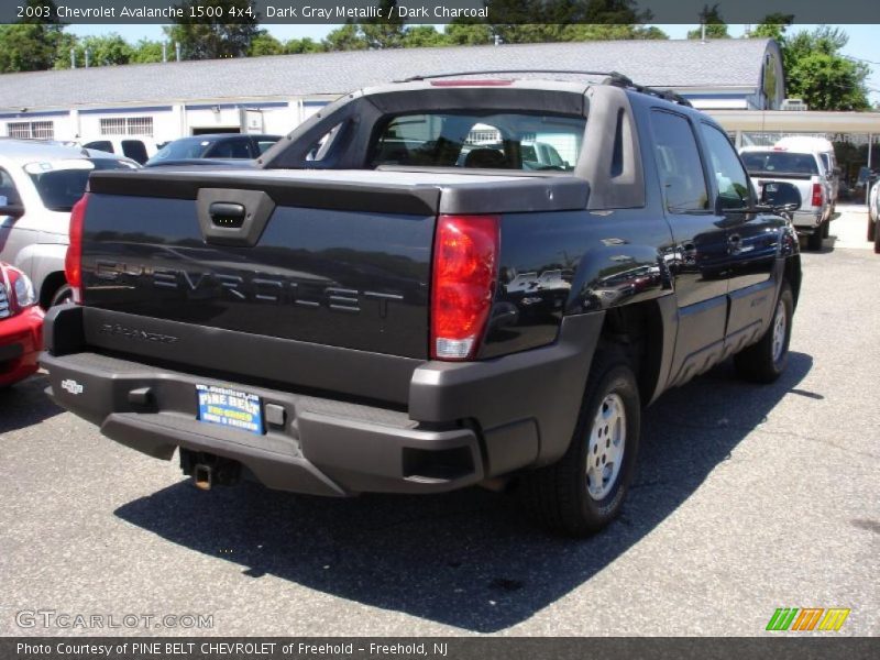 Dark Gray Metallic / Dark Charcoal 2003 Chevrolet Avalanche 1500 4x4