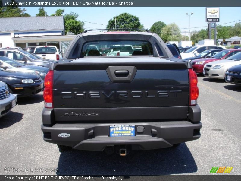 Dark Gray Metallic / Dark Charcoal 2003 Chevrolet Avalanche 1500 4x4