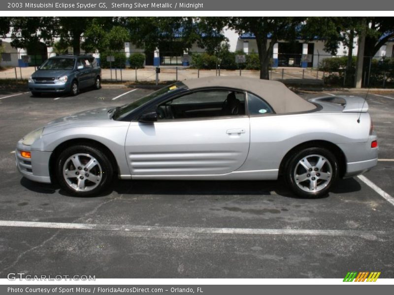 Sterling Silver Metallic / Midnight 2003 Mitsubishi Eclipse Spyder GS