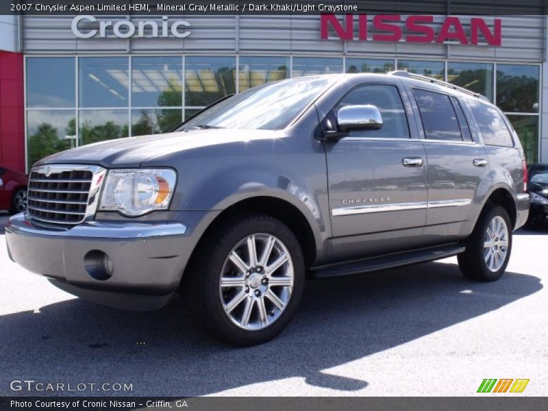 Mineral Gray Metallic / Dark Khaki/Light Graystone 2007 Chrysler Aspen Limited HEMI