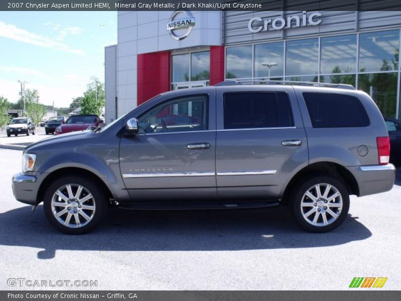 Mineral Gray Metallic / Dark Khaki/Light Graystone 2007 Chrysler Aspen Limited HEMI