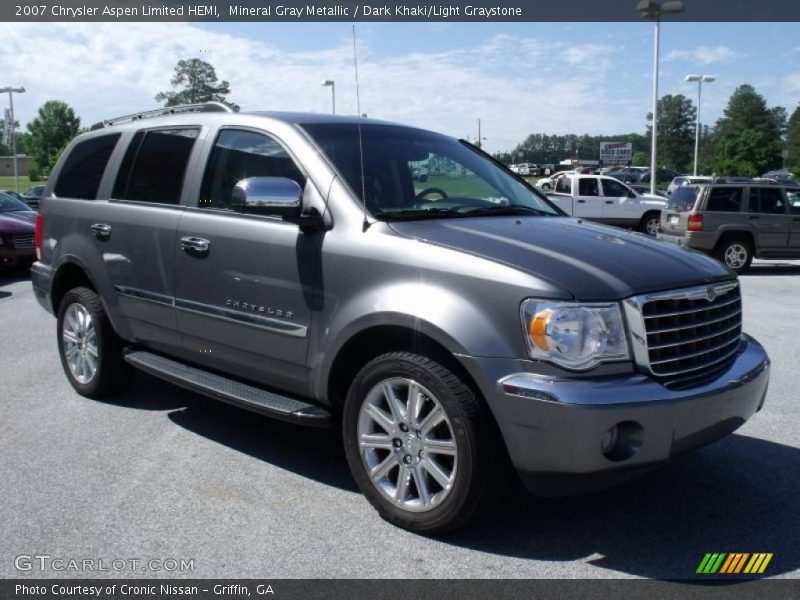 Mineral Gray Metallic / Dark Khaki/Light Graystone 2007 Chrysler Aspen Limited HEMI
