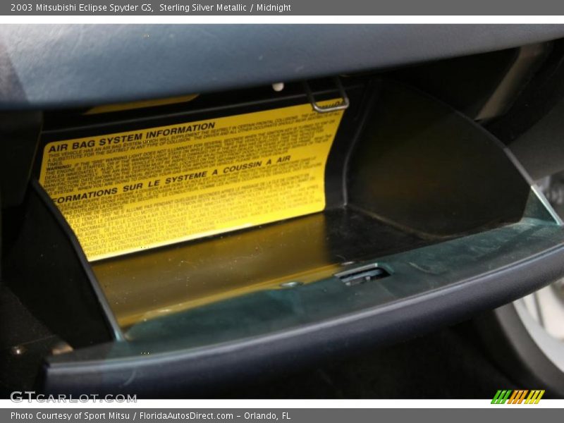 Sterling Silver Metallic / Midnight 2003 Mitsubishi Eclipse Spyder GS