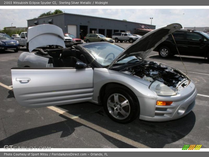 Sterling Silver Metallic / Midnight 2003 Mitsubishi Eclipse Spyder GS