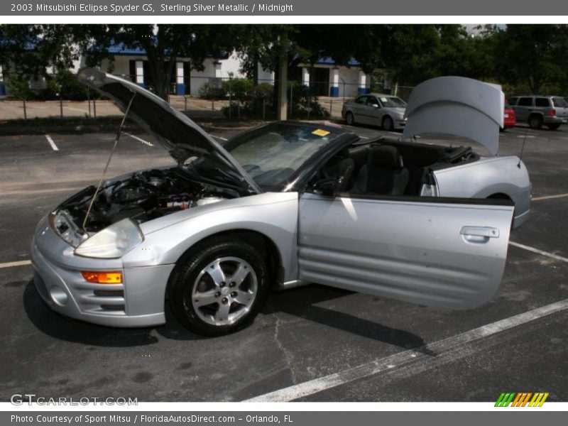 Sterling Silver Metallic / Midnight 2003 Mitsubishi Eclipse Spyder GS