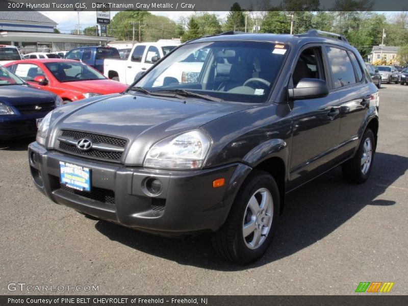 Dark Titanium Gray Metallic / Gray 2007 Hyundai Tucson GLS