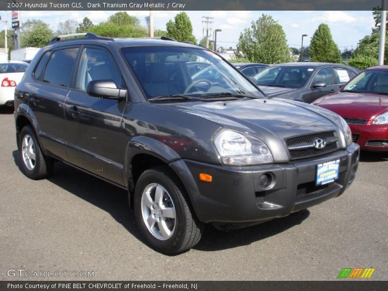 Dark Titanium Gray Metallic / Gray 2007 Hyundai Tucson GLS