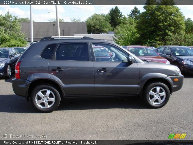Dark Titanium Gray Metallic / Gray 2007 Hyundai Tucson GLS