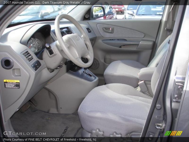 Dark Titanium Gray Metallic / Gray 2007 Hyundai Tucson GLS