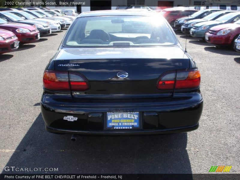 Black / Neutral 2002 Chevrolet Malibu Sedan