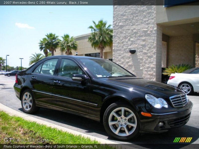 Black / Stone 2007 Mercedes-Benz C 280 4Matic Luxury