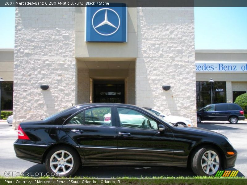 Black / Stone 2007 Mercedes-Benz C 280 4Matic Luxury