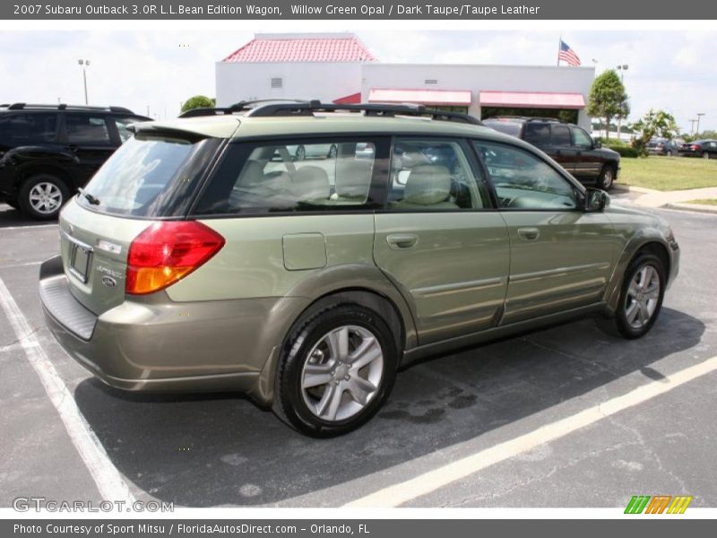 Willow Green Opal / Dark Taupe/Taupe Leather 2007 Subaru Outback 3.0R L.L.Bean Edition Wagon