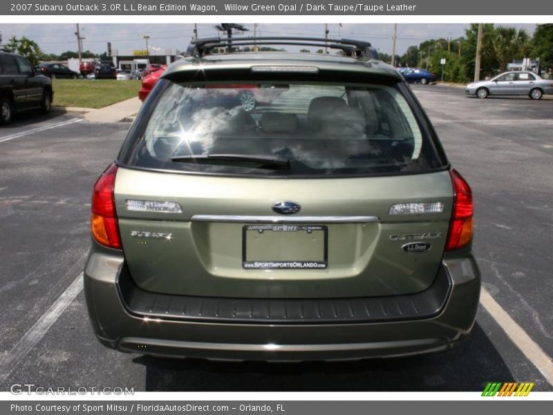 Willow Green Opal / Dark Taupe/Taupe Leather 2007 Subaru Outback 3.0R L.L.Bean Edition Wagon