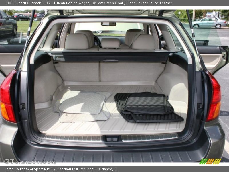 Willow Green Opal / Dark Taupe/Taupe Leather 2007 Subaru Outback 3.0R L.L.Bean Edition Wagon