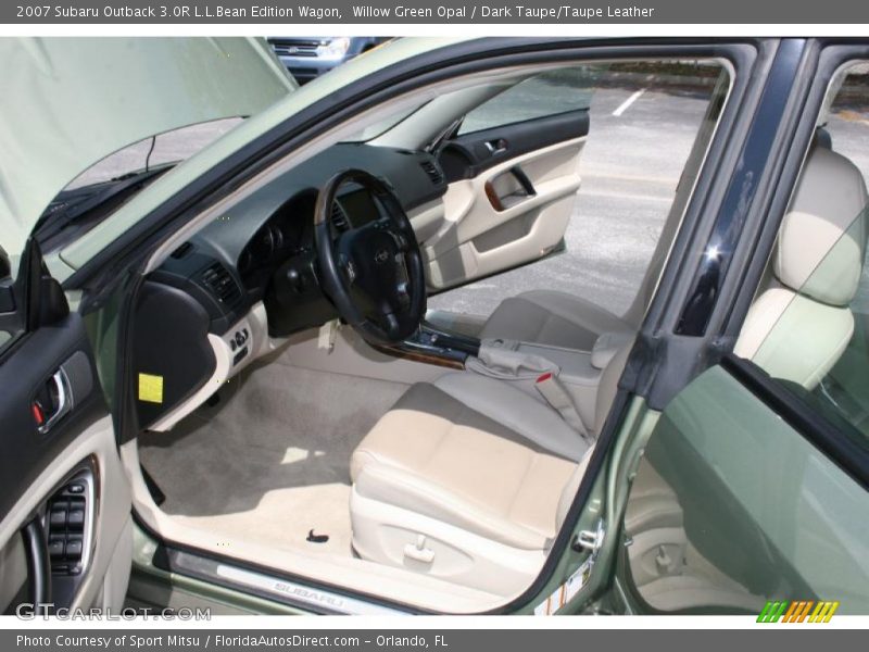Willow Green Opal / Dark Taupe/Taupe Leather 2007 Subaru Outback 3.0R L.L.Bean Edition Wagon