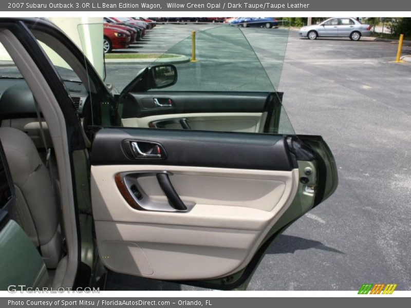 Willow Green Opal / Dark Taupe/Taupe Leather 2007 Subaru Outback 3.0R L.L.Bean Edition Wagon