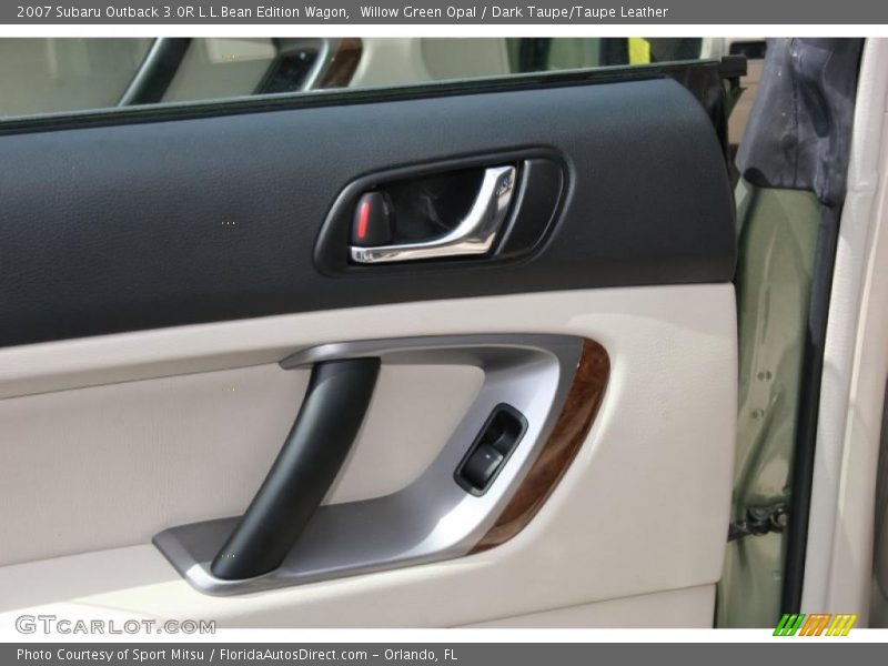 Willow Green Opal / Dark Taupe/Taupe Leather 2007 Subaru Outback 3.0R L.L.Bean Edition Wagon
