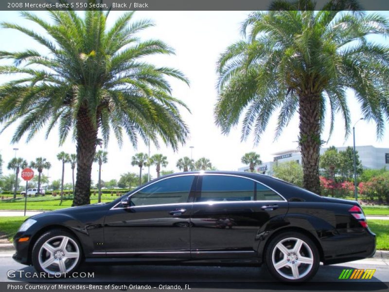 Black / Black 2008 Mercedes-Benz S 550 Sedan