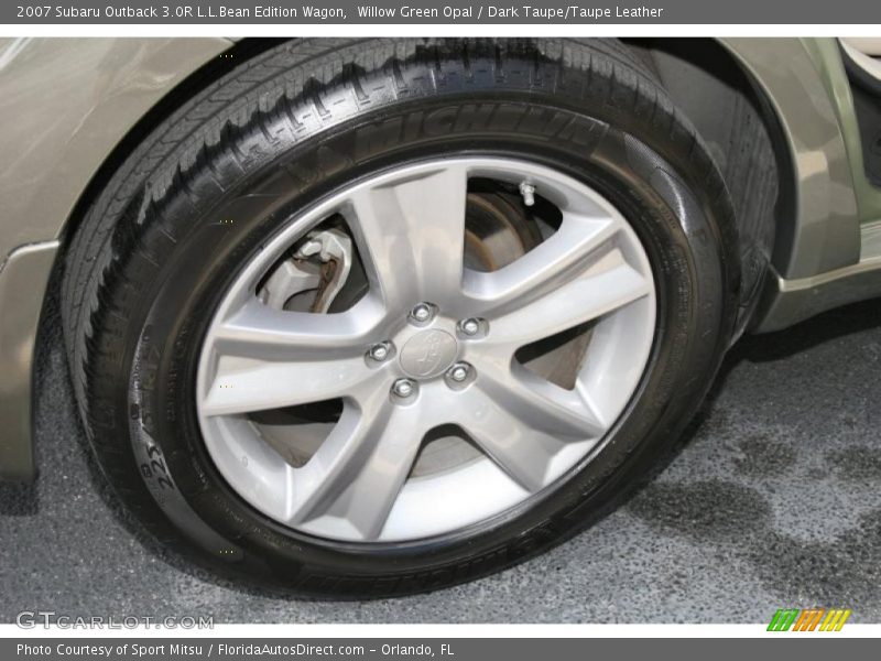 Willow Green Opal / Dark Taupe/Taupe Leather 2007 Subaru Outback 3.0R L.L.Bean Edition Wagon