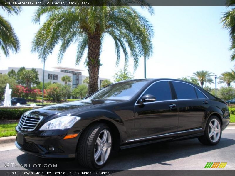 Black / Black 2008 Mercedes-Benz S 550 Sedan