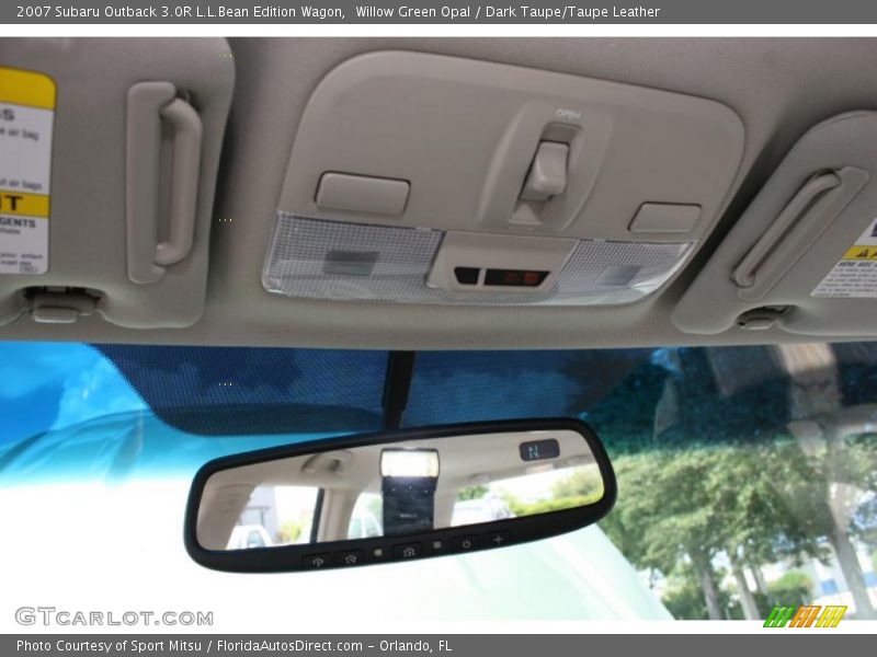 Willow Green Opal / Dark Taupe/Taupe Leather 2007 Subaru Outback 3.0R L.L.Bean Edition Wagon