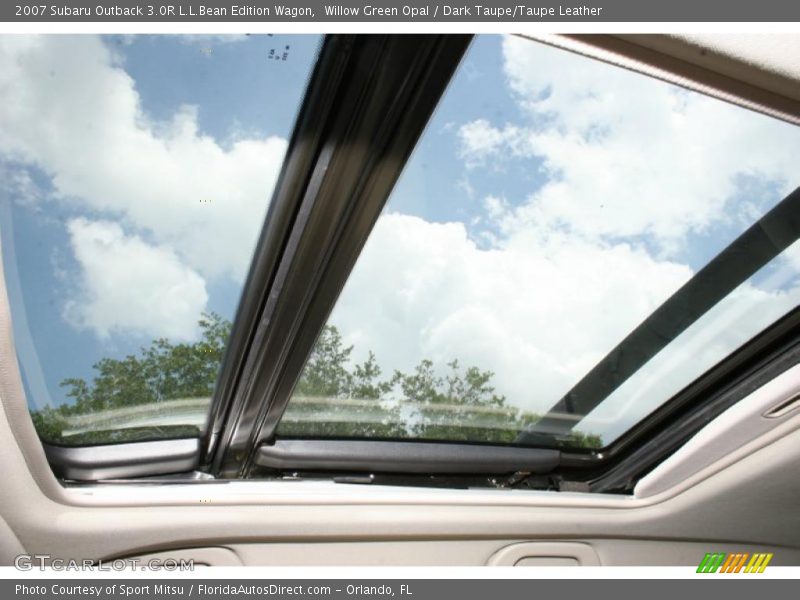Willow Green Opal / Dark Taupe/Taupe Leather 2007 Subaru Outback 3.0R L.L.Bean Edition Wagon