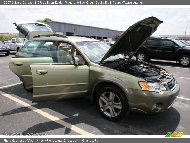 Willow Green Opal / Dark Taupe/Taupe Leather 2007 Subaru Outback 3.0R L.L.Bean Edition Wagon