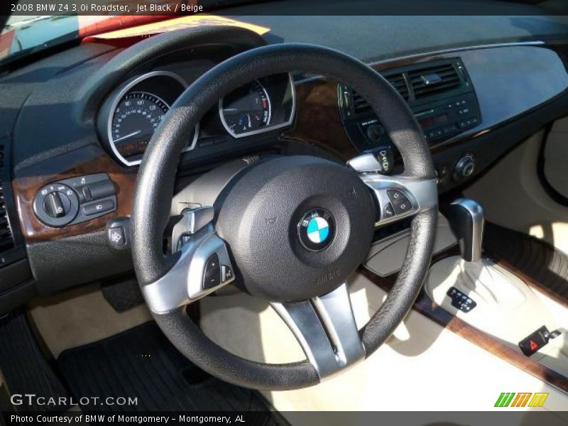 Jet Black / Beige 2008 BMW Z4 3.0i Roadster