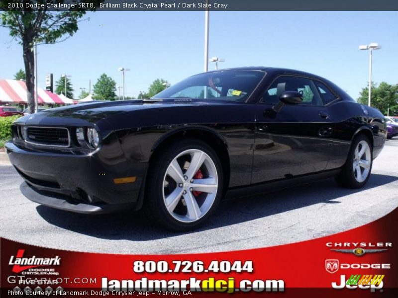 Brilliant Black Crystal Pearl / Dark Slate Gray 2010 Dodge Challenger SRT8