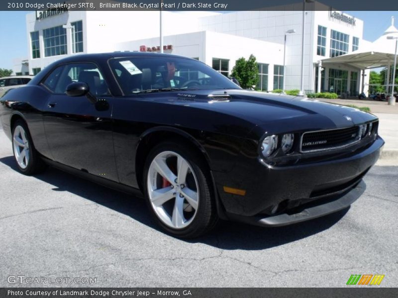 Brilliant Black Crystal Pearl / Dark Slate Gray 2010 Dodge Challenger SRT8