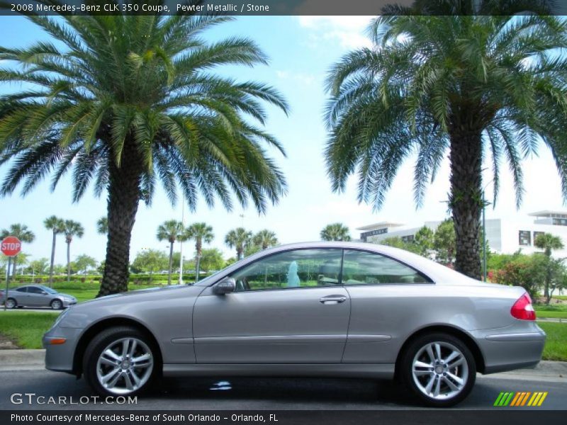 Pewter Metallic / Stone 2008 Mercedes-Benz CLK 350 Coupe