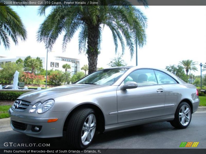 Pewter Metallic / Stone 2008 Mercedes-Benz CLK 350 Coupe