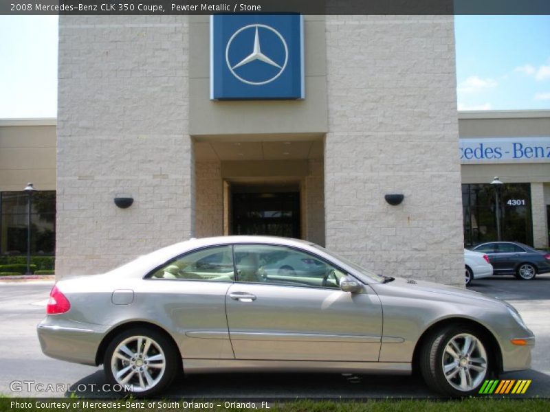 Pewter Metallic / Stone 2008 Mercedes-Benz CLK 350 Coupe