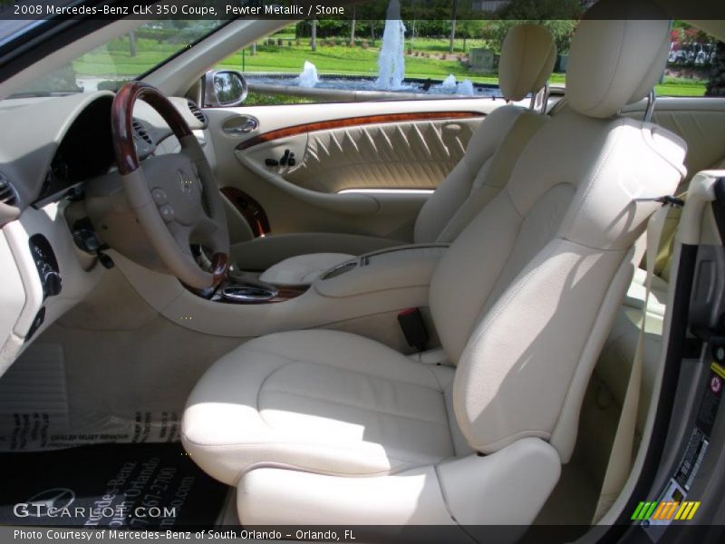 Pewter Metallic / Stone 2008 Mercedes-Benz CLK 350 Coupe