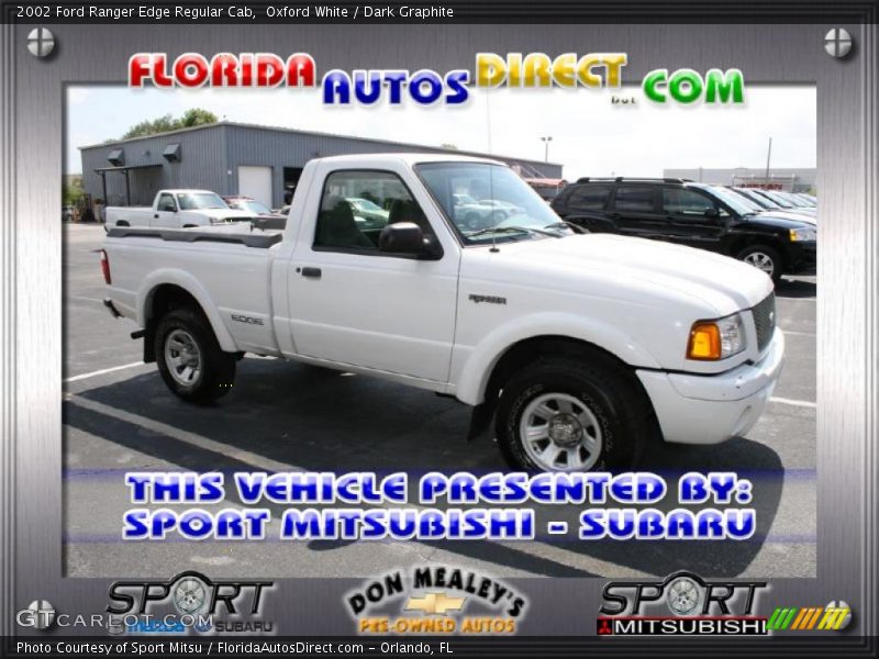Oxford White / Dark Graphite 2002 Ford Ranger Edge Regular Cab