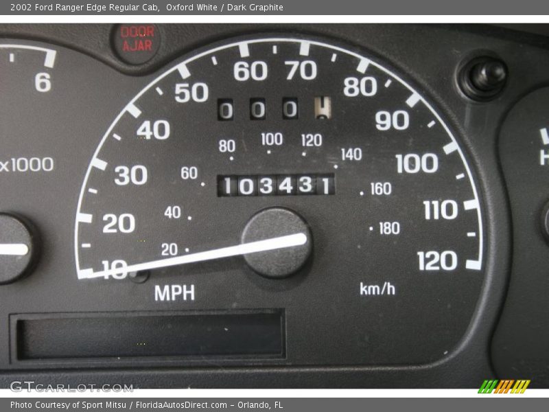 Oxford White / Dark Graphite 2002 Ford Ranger Edge Regular Cab