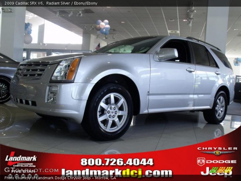 Radiant Silver / Ebony/Ebony 2009 Cadillac SRX V6