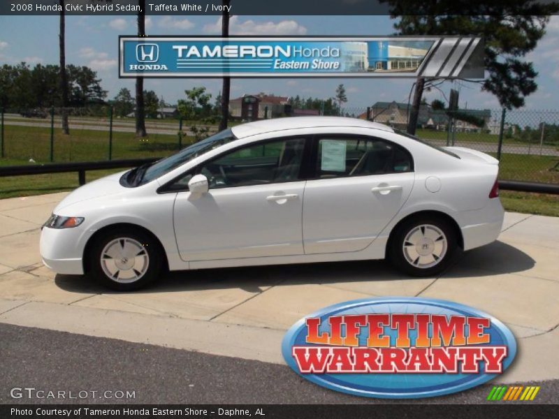 Taffeta White / Ivory 2008 Honda Civic Hybrid Sedan