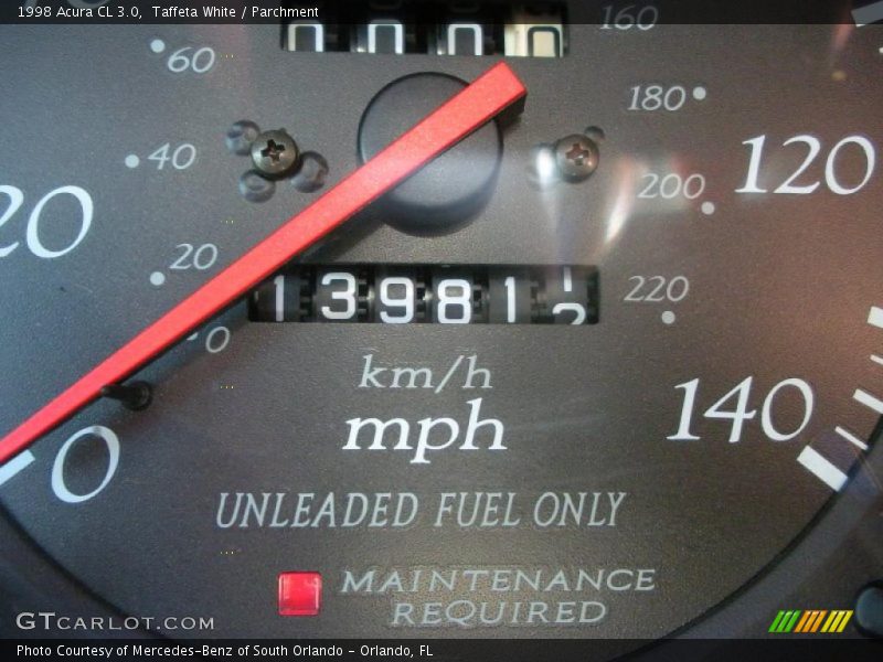 Taffeta White / Parchment 1998 Acura CL 3.0