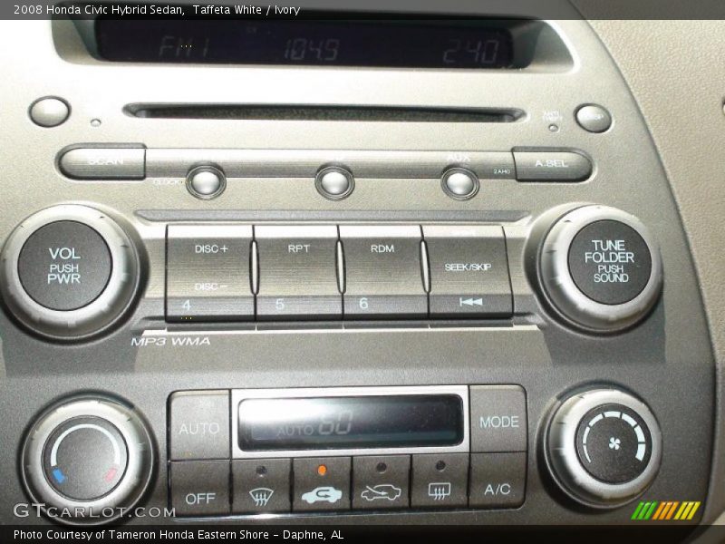 Taffeta White / Ivory 2008 Honda Civic Hybrid Sedan