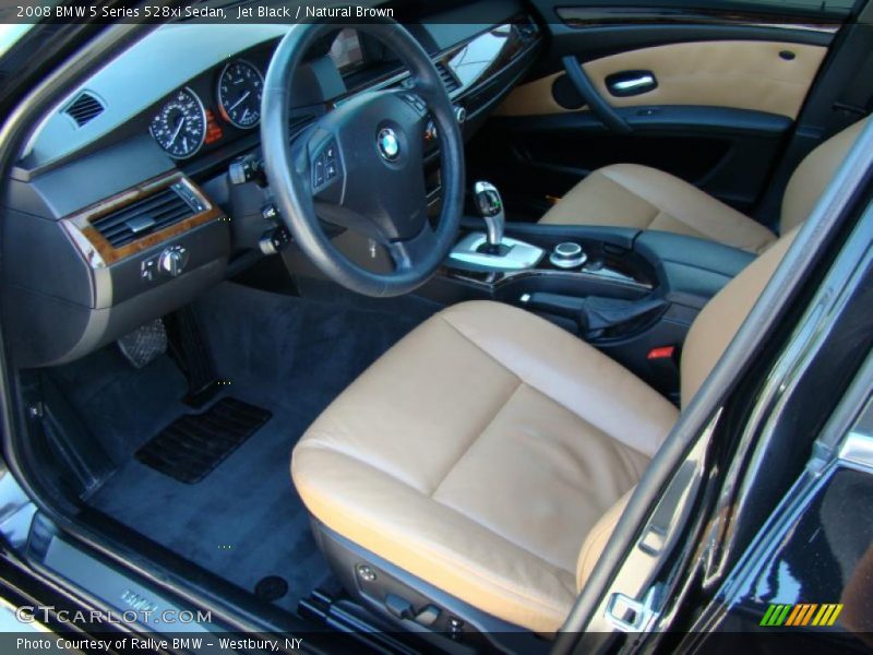 Jet Black / Natural Brown 2008 BMW 5 Series 528xi Sedan