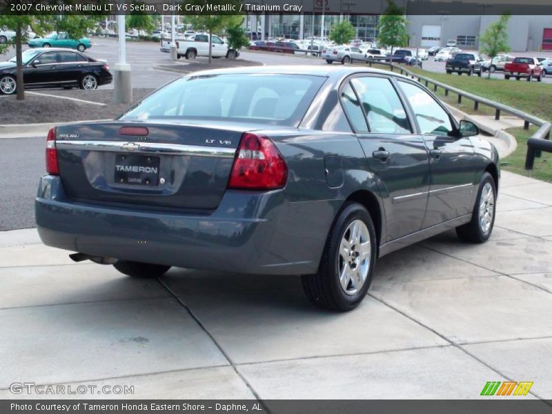 Dark Gray Metallic / Titanium Gray 2007 Chevrolet Malibu LT V6 Sedan
