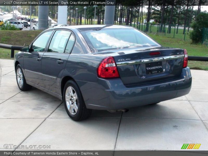 Dark Gray Metallic / Titanium Gray 2007 Chevrolet Malibu LT V6 Sedan